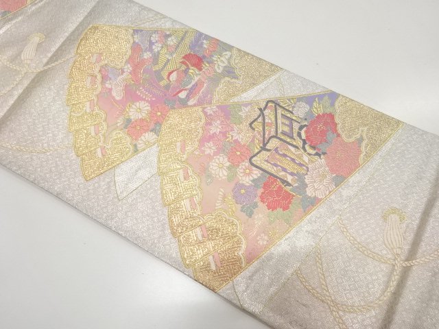 JAPANESE FUKURO OBI / SAGANISHIKI / WOVEN FLORAL PLANTS